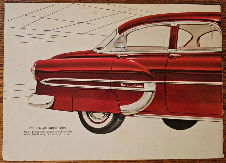 Chevrolet Bel Air 1953 Two Ten One Fifty Series Prestige folleto de ventas original Foto 2 de 4