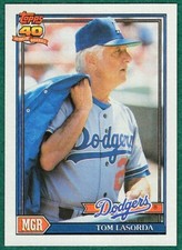 Tom Lasorda - 1991 Topps #789 - Los Angeles Dodgers Baseball Card