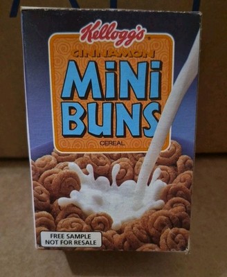 Vintage 1992 Kellogg's Cinnamon Mini Buns Cereal Sample Sealed Promo Mini Box