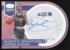 2022-23 Panini Crown Royale Majestic Signatures Anfernee Hardaway /49 Magic