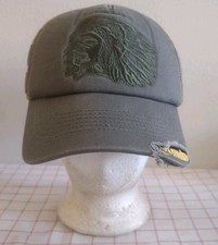 Vtg Native American Indian Chief Cap Hat Gray Adjustable Embroidered Mesh 4 Him