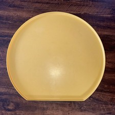 Vtg Rubbermaid Lazy Susan JFO-2708 Corner Cabinet Turntable Yellow Party Plan