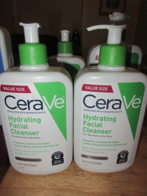 2Pack CeraVe Hydrating Facial Cleanser for Normal Dry Skin Fragrance Free 16 oz