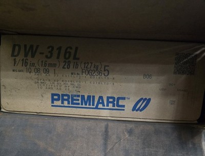1/16'' E316LT0-1/4 DW-316L Gas Shielded Flux Core SS Welding Wire 28 lb