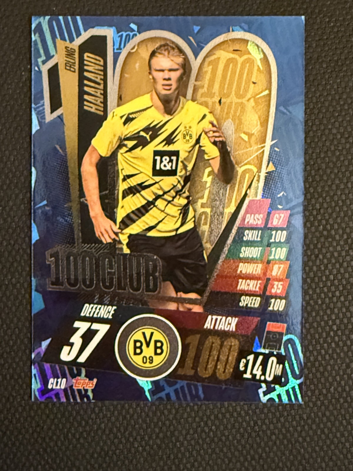 Erling Haaland 2020-21 Topps Match Attax UEFA Champions League - 100 Club #CL 10