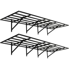 2 PC Wall‑Mounted Floating Shelves Heavy‑Duty Garage Wall Storage Rack 75.2*24in