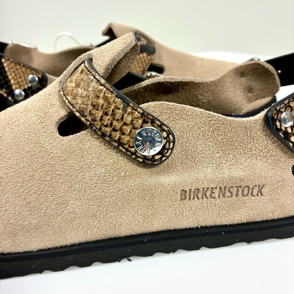 Birkenstock 1774 Tokio II Cazador Snakeskin Leather Slingback Mule