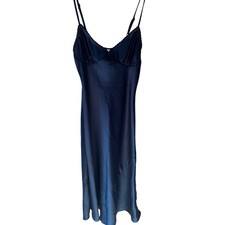 Wilfred Women's Black Slip Dress Lace Trim Spaghetti Strap Midi 2XS