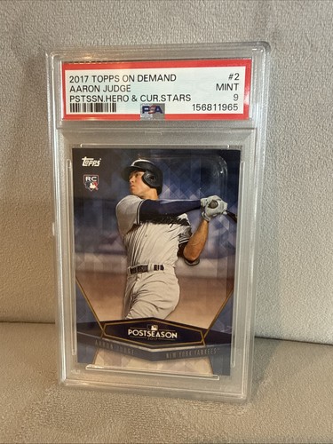 2017 Topps On Demand Postseason Heroes and Stars AARON JUDGE 2 Rookie RC PSA 9
