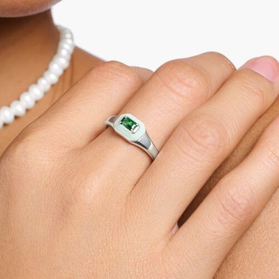 Thomas Sabo   Bezaubernder Stein Ring UVP 90£ Größe 52 L 1/2 Silber
