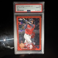 2023 Topps Chrome Logofractor Bo Naylor Red #54 PSA 10