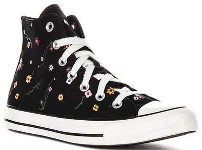 Converse A16520C CT Lace Up Womens Trainers In Floral Black Flower UK 3 - 7