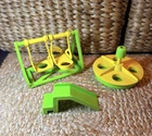 Fisher-Price Little People Vintage Playground Swing Slide Merry-Go-Round Set