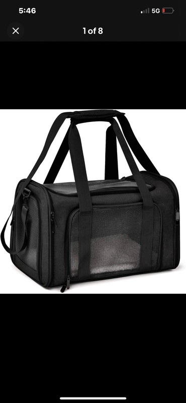 Henkelion Pet Carrier TSA Approved for Small Medium Cats Dogs up to 15lbs Black