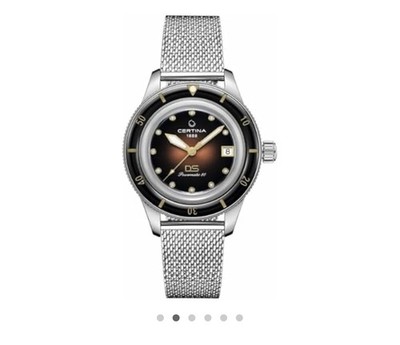 Certina, Womens, DS Heritage Diamonds,39, mm,Steel (Mesh) Automatic, Powermatic 