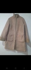 Next leather women's coat with fleece inside, size 10