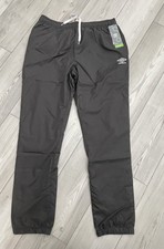 Umbro Mens Track Pants Black 100% Polyester D...