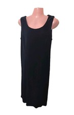 R&M Richards Sleeveless Maxi Dress Women's Petite Size 10 Black Velvety USA Made
