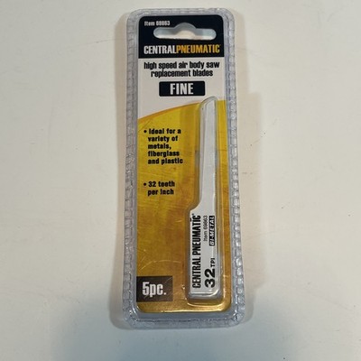 Air Body Saw Replacement Blades 32T FINE Bi-Metal Central Pneumatic 5 Pieces