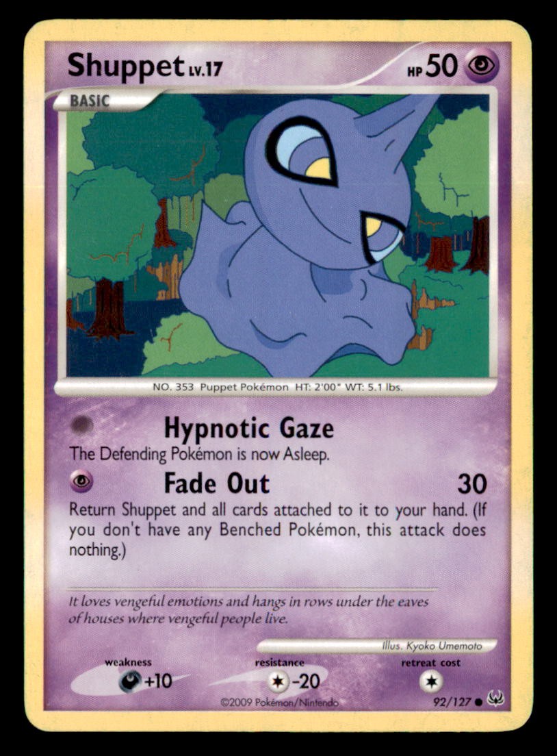 Shuppet 92/127 Common Platinum Pokemon Moderately Played