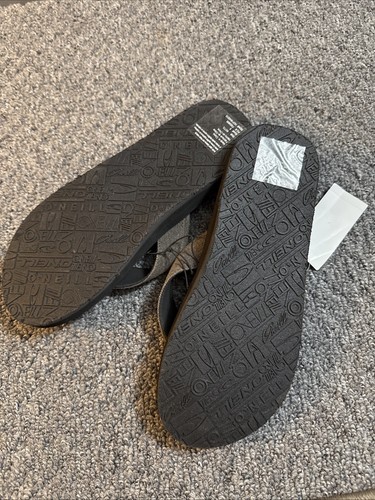 ONEILL IGNACIO SANDALS FLIP FLOP SANDALS BROWN CANVAS NWT MENS Size 9 - Picture 4 of 5