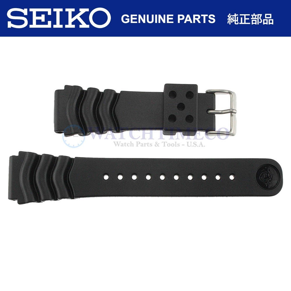 Genuine Seiko Diver Watch Band Strap SKX007 SKX009 22mm Black