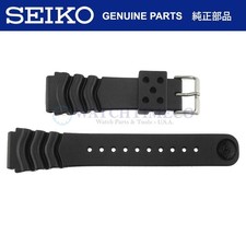 Genuine Seiko Diver Watch Band Strap SKX007 SKX009 22mm Black Rubber Z22 JDM