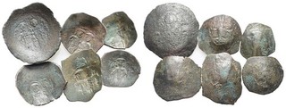 FITZ LOT OF 6 BYZANTINE BRONZE COINS TRACHY CONSTANTINOPLE ØIJA33