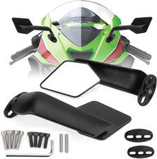 Large Motorcycle Mirrors Adjustable Rearview Stealth Mirrors for Ninja 650 Ninja