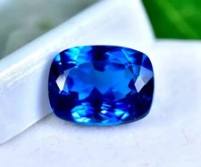 Certified 10 Ct Natural Blue Sapphire Cushion Cut Sri Lanka Origin