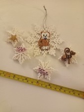 Cat Kitty Christmas Tree Ornaments Cat Snowflakes