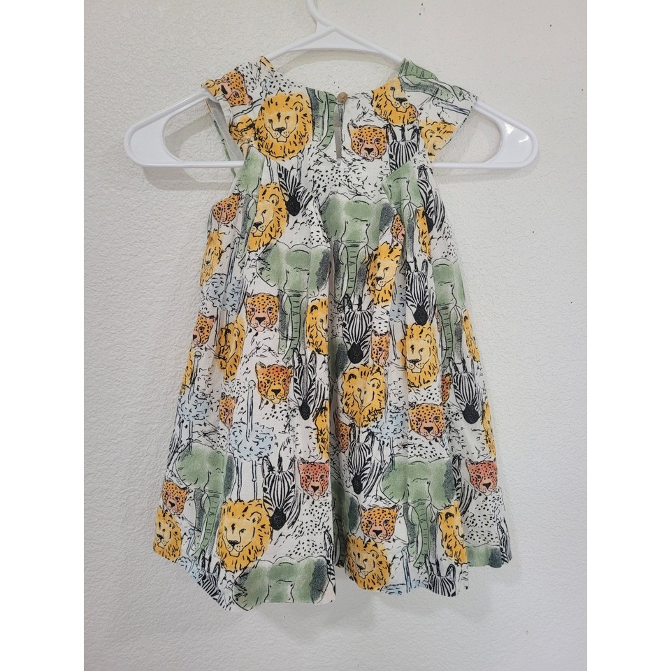 Robe Imprimée Tea Collection Fille Taille 5 - Coton, Sans Manches, été - Très Bon état