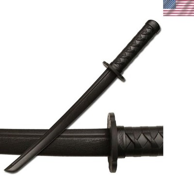 Durable Black Polypropylene Martial Arts Training Sword - Ambidextrous Design