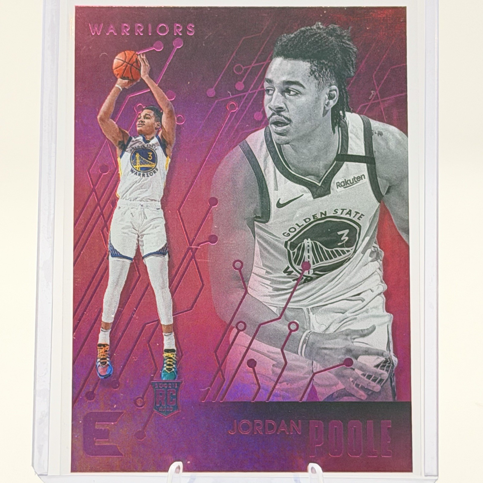 Jordan Poole 2019-20 Panini Chronicles Essentials Pink #202 RC Rookie Warriors