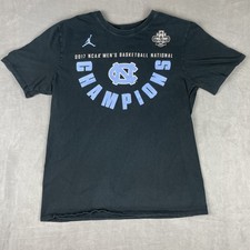 Nike UNC North Carolina National Champions Shirt Large 2017 TarHeels Heavy WORN