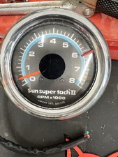 Vintage Sun Super Tach Ii 8000 Rpm Blueline Tach. Untested Read Vintage Sun Super Tach Ii 8000 Rpm Blueline Tach. Untested Read