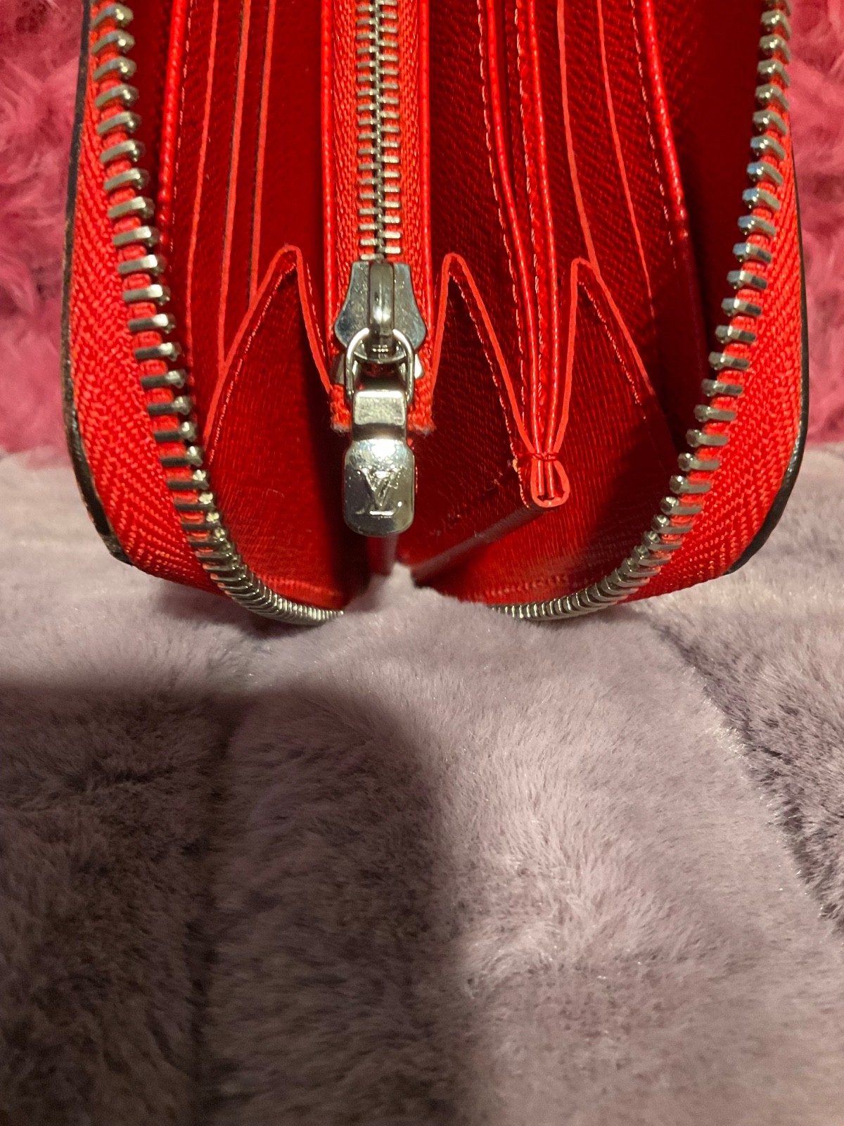 Louis Vuitton Red Epi Zip Around Wallet thumbnail 3