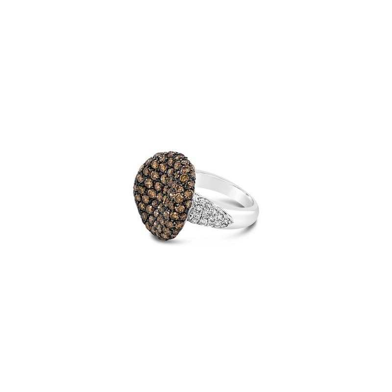 Le Vian 18K White Gold Cocktail Ring 3.20 cts White Chocolate Diamonds - Size 7