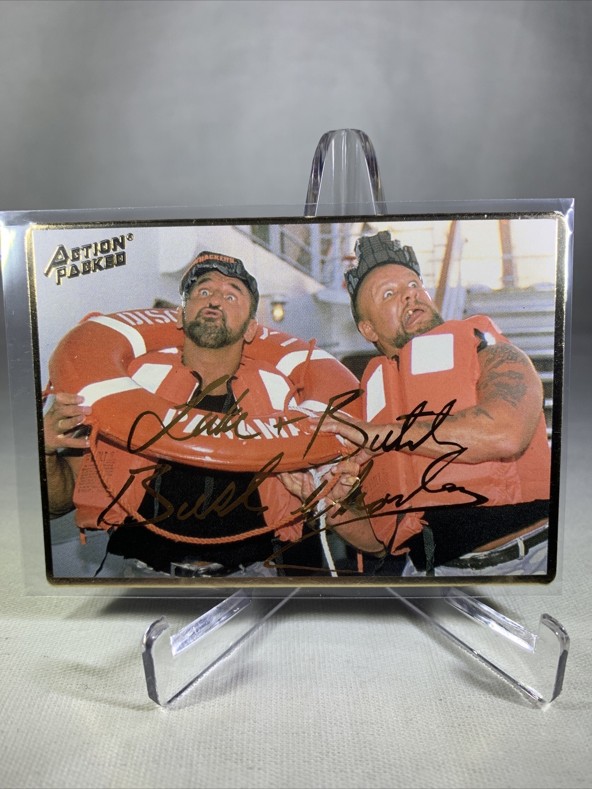 1994 WWF Action Packed #10 Bushwackers Luke Butch Gold Foil WCW WWE