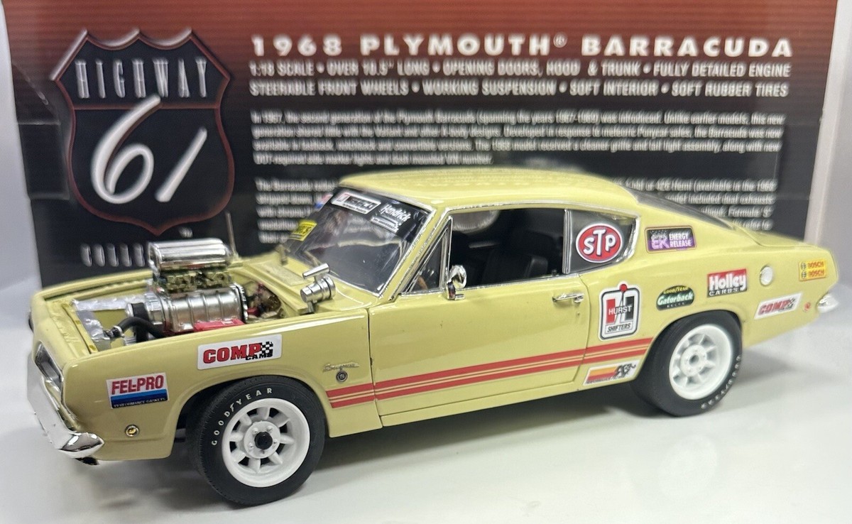 PLYMOUTH BARRACUDA 1/18スケール BILLY THE KID 1968 PLYMOUTH BARRACUDA PURPLE & WHITE 1:18