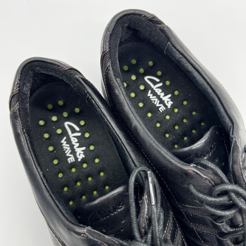 2010 Clarks Wave Walk Womens 8.5M Wheel Black Nubuck Leather Shoes 86508 - Picture 7 of 15