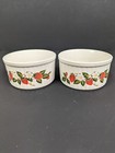 Sheffield Japan Strawberries 'n Cream Stoneware Collection Ramekins Lot of 2
