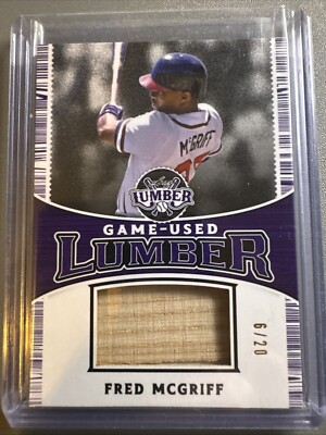 Fred McGriff  GUL-32 2024 Leaf Lumber #6/20 Game Used Lumber - Atlanta Braves