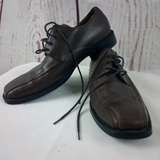 Chaps Men's Brown Leather Oxford Lace Up Dress Shoes Size 10M