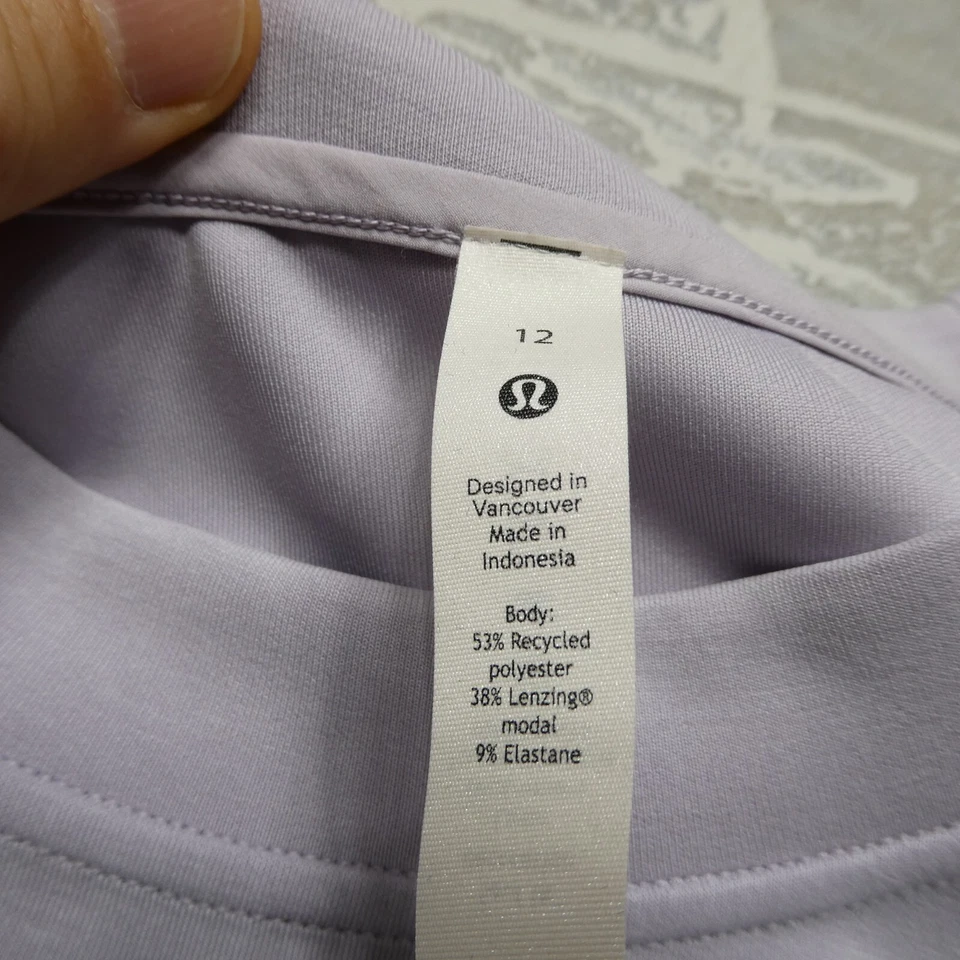 Sudadera Lululemon Para Mujer 12 Perfectamente Grande Recortada Crew Púrpura Cuello Redondo Foto 2 de 4
