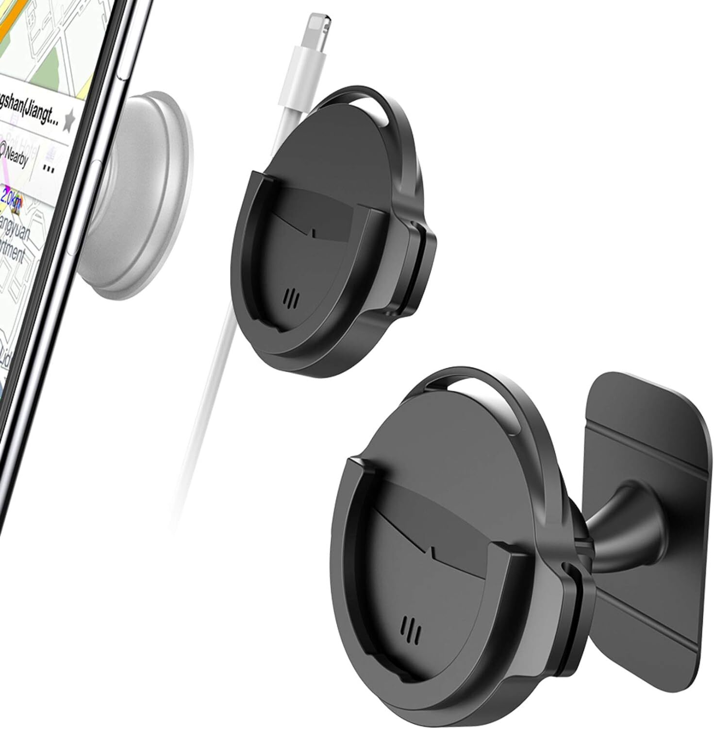 ELE Jiaruila 2 Pack Car Grips Mount for Phone Stand 360 Rotation Car Phone