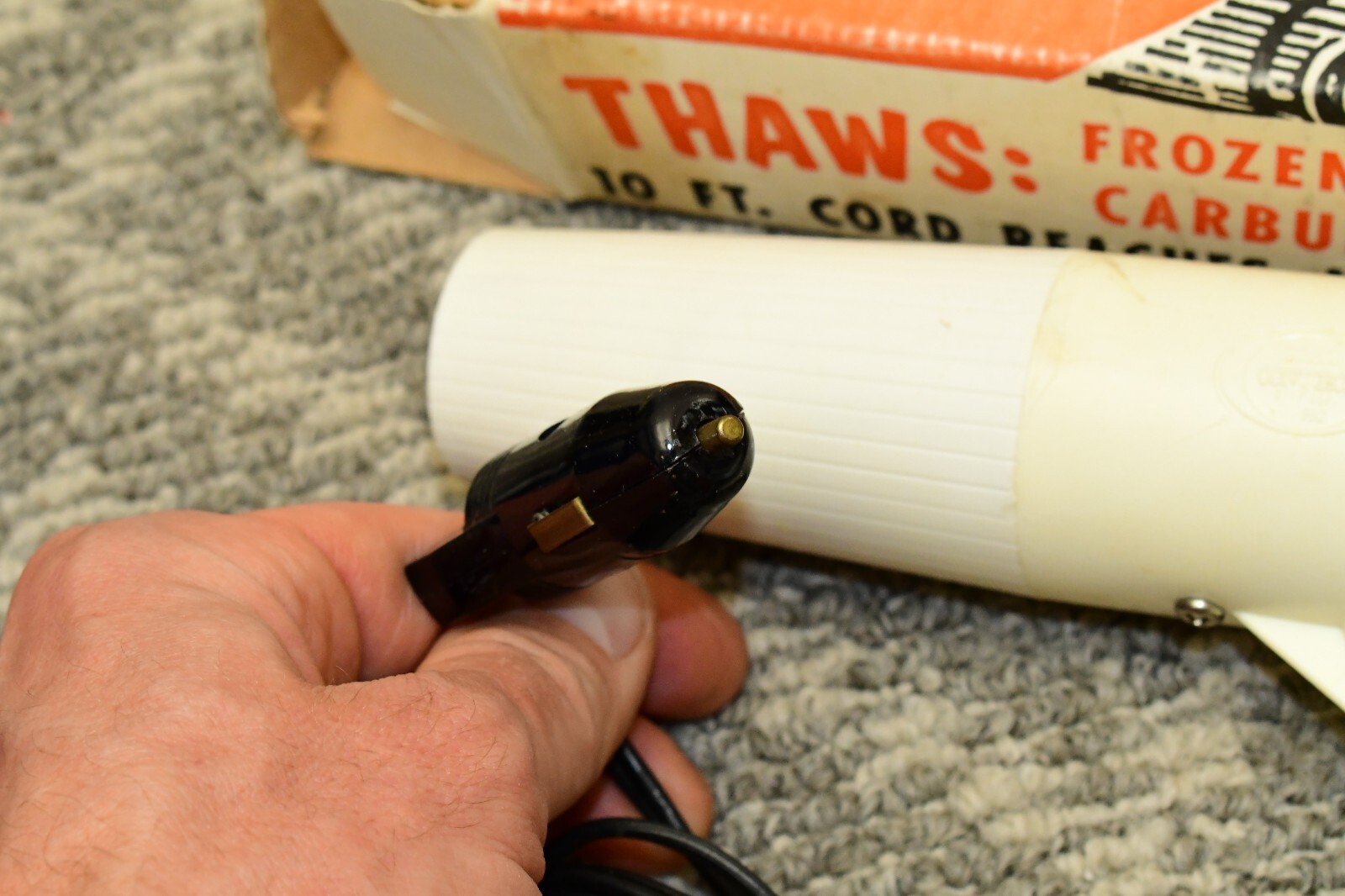 Vintage Auto OSROW Blast-Off Jet Age Space Windshield De-Icer WHITE NEW NOS