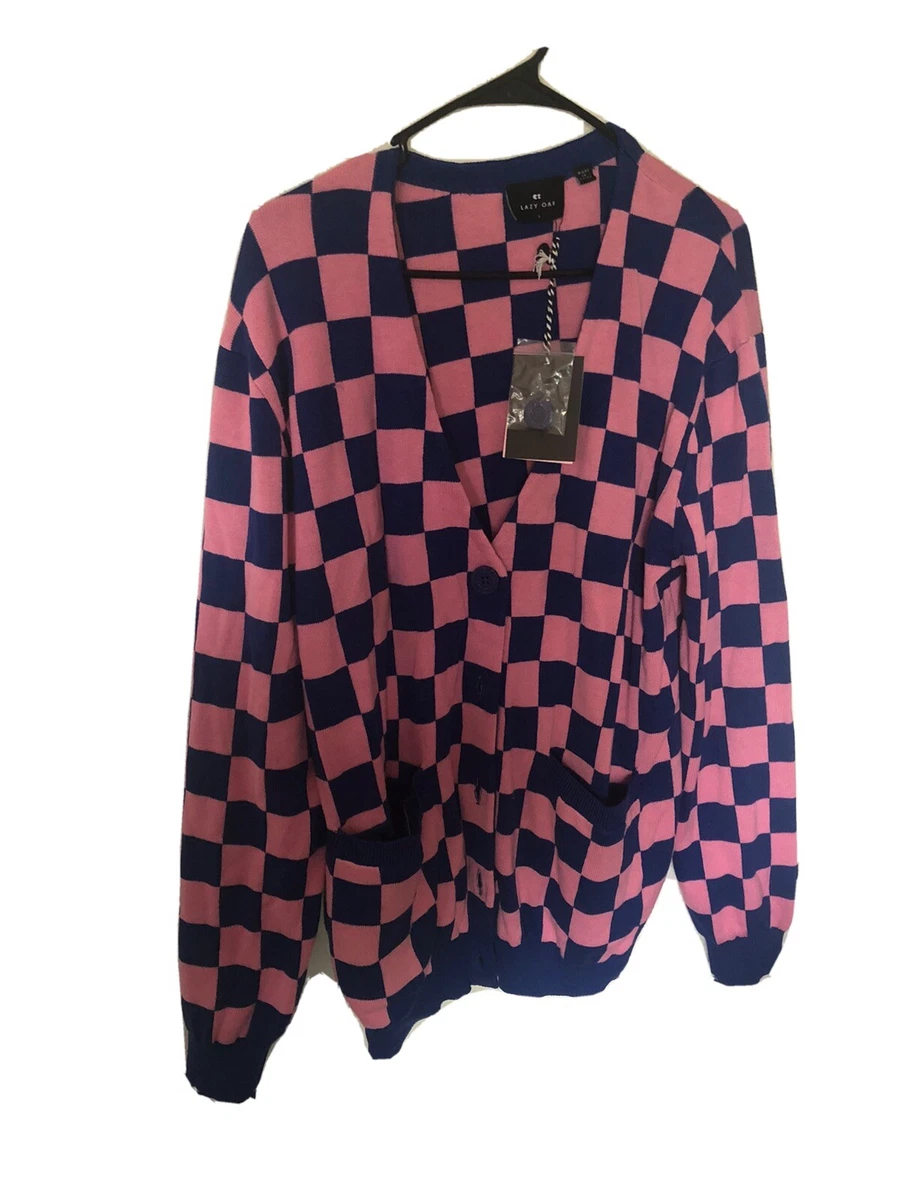 Lazy oaf checkerboard cardigan cheap