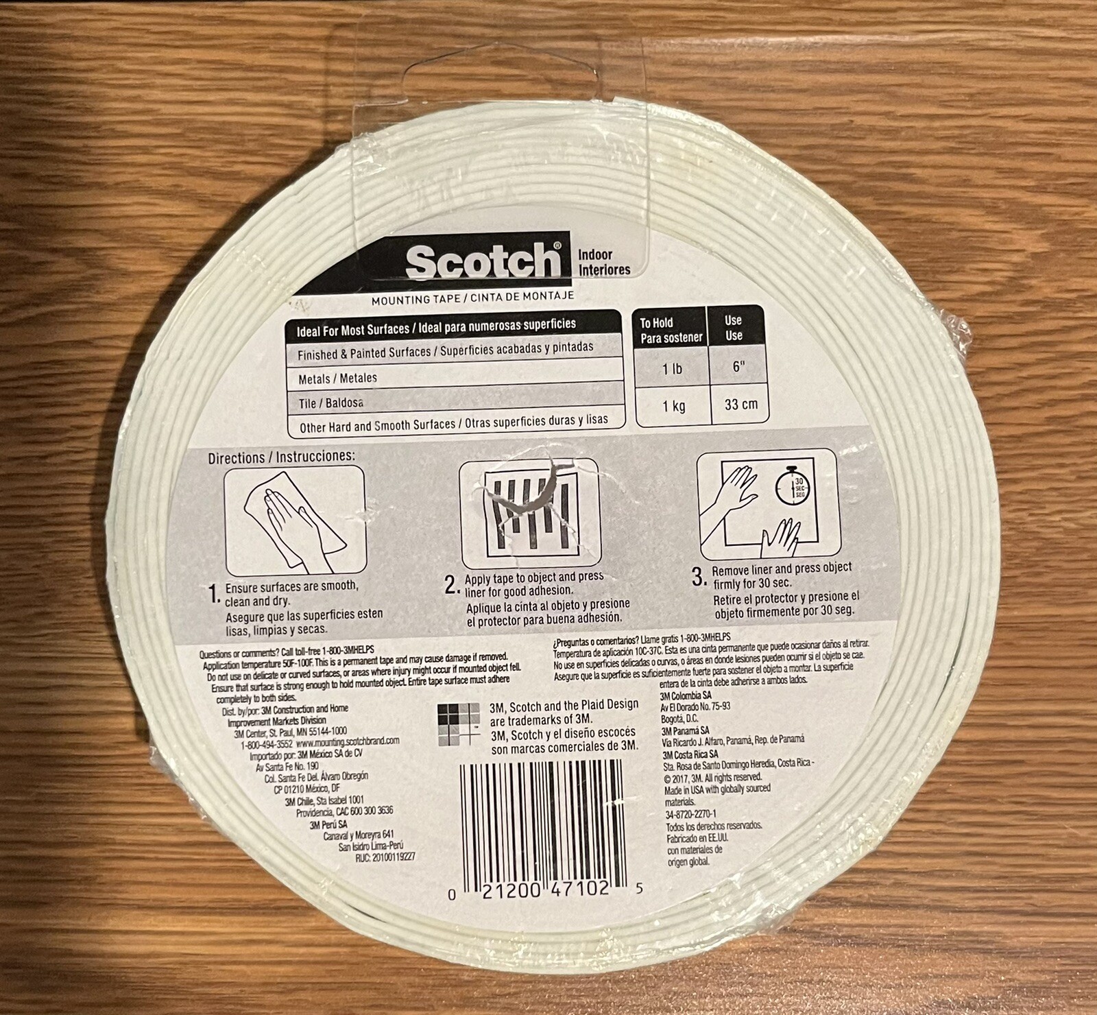 Scotch 110HLONGDC Indoor DoubleSided Mounting Tape Mega Roll 3/4 x