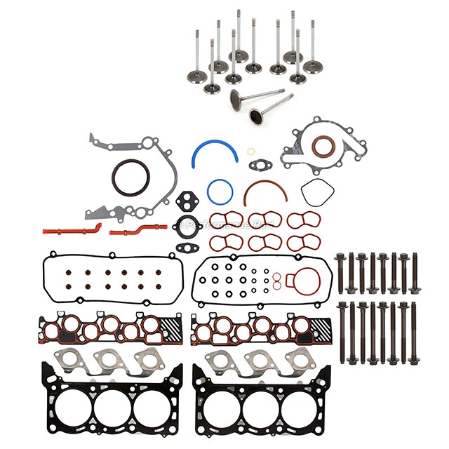 Juego completo de juntas válvulas de escape de admisión aptas para Ford Windstar 97-98 3,8 L con admisión de 3 mm Foto 2 de 4